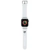 Apyrankė Apple Watch 4 / 5 / 6 / 7 / 8 / SE / Ultra (42 / 44 / 45 / 49 MM) Karl Lagerfeld 3D Rubber Choupette Head (KLAWLSLCNH) baltos spalvos
