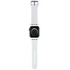 Apyrankė Apple Watch 4 / 5 / 6 / 7 / 8 / SE / Ultra (42 / 44 / 45 / 49 MM) Karl Lagerfeld 3D Rubber Karl Head (KLAWLSLKNH) baltos spalvos