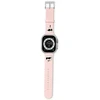 Karl Lagerfeld 3D guminis Karl&Choupette galvų išmaniojo laikrodžio dirželis, skirtas Apple Watch (38/40/41 mm) | Silikonas | rožinė