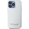 Karl Lagerfeld Grained PU Hotel RSG dėklas telefonui Apple iPhone 15 Pro Max pilkos spalvos