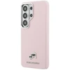 Dėklas Karl Lagerfeld Grained PU Leather K&CH Heads phone case with MagSafe support for Samsung Galaxy S26 Ultra (S948) pink