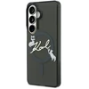 Karl Lagerfeld IML Choupette Karl Script Logo magnetinis dėklas, skirtas iPhone Samsung Galaxy S26, juodas