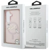 Karl Lagerfeld IML Choupette Karl Script Logo magnetinis dėklas iPhone Samsung Galaxy S26 rožinis