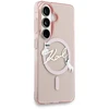 Karl Lagerfeld IML Choupette Karl Script Logo magnetinis dėklas iPhone Samsung Galaxy S26 rožinis
