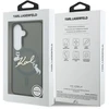 Karl Lagerfeld IML Choupette Karl Script Logo magnetinis dėklas, skirtas iPhone Samsung Galaxy S26, juodas