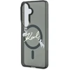 Karl Lagerfeld IML Choupette Karl Script Logo magnetinis dėklas, skirtas iPhone Samsung Galaxy S26, juodas