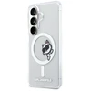 Karl Lagerfeld IML Choupette Peekaboo Logo magnetinis dėklas iPhone Samsung Galaxy S26 telefonui, skaidrus