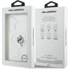 Karl Lagerfeld IML Choupette Peekaboo Logo magnetinis dėklas iPhone Samsung Galaxy S26 telefonui, skaidrus