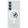 Karl Lagerfeld IML Choupette Peekaboo Logo magnetinis dėklas iPhone Samsung Galaxy S26 telefonui, skaidrus