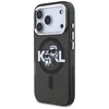 Karl Lagerfeld IML Glitter Karl &amp; Choupette Sketch Logo MagSafe dėklas skirtas Apple iPhone 17 Pro Juodas
