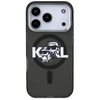 Karl Lagerfeld IML Glitter Karl &amp; Choupette Sketch Logo MagSafe dėklas skirtas Apple iPhone 17 Pro Juodas