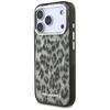 Karl Lagerfeld IML Leopard Pattern MagSafe Dėklas skirtas Apple iPhone 17 Pro rudos spalvos