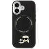 Karl Lagerfeld Karl & Choupette Pins MagSafe dėklas skirtas Apple iPhone 17 juodos spalvos