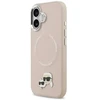 Karl Lagerfeld Karl & Choupette Pins MagSafe dėklas skirtas Apple iPhone 17 rožinės spalvos