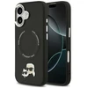 Karl Lagerfeld Karl & Choupette Pins MagSafe dėklas skirtas Apple iPhone 17 juodos spalvos
