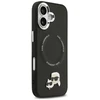 Karl Lagerfeld Karl & Choupette Pins MagSafe dėklas skirtas Apple iPhone 17 juodos spalvos