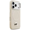 Karl Lagerfeld Karl Pin MagSafe dėklas skirtas Apple iPhone 17 Pro rusvai gelsvas