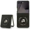 Karl Lagerfeld Karl&Choupette Pins MagSafe dėklas skirtas Samsung Galaxy Z Flip7 juodos spalvos