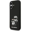 Karl Lagerfeld Liquid Silicone K&CH Sketch MagSafe dėklas skirtas Apple iPhone 17 juodos spalvos
