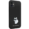 Apple iPhone 11 Karl Lagerfeld dėklas Silicone C Metal Pin (KLHCN61SMHCNPK) juodos spalvos