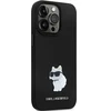 Karl Lagerfeld KLHCP13LSMHCNPK silikoninis telefono dėklas su metaliniu kaiščiu iPhone 13 Pro | iPhone 13, juodas