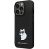 Dėklas Karl Lagerfeld KLHCP14XSMHCNPK case for iPhone 14 Pro Max 6.7" - juodas Silicone C Metal Pin