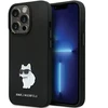Dėklas Karl Lagerfeld KLHCP14XSMHCNPK case for iPhone 14 Pro Max 6.7" - juodas Silicone C Metal Pin