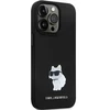 Dėklas Karl Lagerfeld KLHCP14XSMHCNPK case for iPhone 14 Pro Max 6.7" - juodas Silicone C Metal Pin