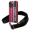 Apple iPhone 14 Pro Max Karl Lagerfeld dėklas Color Stripes Strap rožinės spalvos