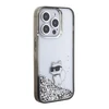 Dėklas Karl Lagerfeld KLHCP15LLKCNSK IPHONE 15 PRO 6.1 "TRANSPARENT HARDCASE LIQUID GLITTER CHUPETTE