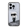 Apple iPhone 15 Pro Karl Lagerfeld Hardcase Liquid Glitter Ikonik (KLHCP15LLKKNSK) dėklas telefonui skaidrus
