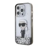 Apple iPhone 15 Pro Karl Lagerfeld Hardcase Liquid Glitter Ikonik (KLHCP15LLKKNSK) dėklas telefonui skaidrus