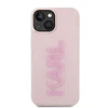 Apple iPhone 15 Karl Lagerfeld dėklas 3D Rubber Glitter Logo (KLHCP15S3DMBKCP) rožinės spalvos