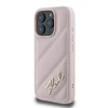 Karl Lagerfeld Quilted Signature Apple iPhone 16 Pro Max - dėklas telefonui rožinės spalvos