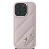 Karl Lagerfeld Quilted Signature Apple iPhone 16 Pro Max - dėklas telefonui rožinės spalvos