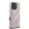 Karl Lagerfeld Quilted Signature Apple iPhone 16 Pro Max - dėklas telefonui rožinės spalvos