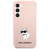 Samsung Galaxy S23 Plus Karl Lagerfeld silikoninis dėklas Choupette (KLHCS23MSNCHBCP) rožinės spalvos