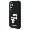 Karl Lagerfeld KLHCS24FE3DRKCNK S24 FE S721 dėklas telefonui juodos spalvos hardcase 3D Rubber Karl&Choupette