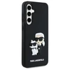 Karl Lagerfeld KLHCS24FE3DRKCNK S24 FE S721 dėklas telefonui juodos spalvos hardcase 3D Rubber Karl&Choupette