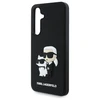 Karl Lagerfeld KLHCS24FE3DRKCNK S24 FE S721 dėklas telefonui juodos spalvos hardcase 3D Rubber Karl&Choupette