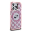 Apple iPhone 15 Pro Karl Lagerfeld IML Monogram Karl&amp;Choupette Head MagSafe (KLHMP15LHMCKMHP) dėklas telefonui rožinės spalvos