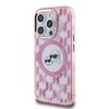 Apple iPhone 15 Pro Karl Lagerfeld IML Monogram Karl&amp;Choupette Head MagSafe (KLHMP15LHMCKMHP) dėklas telefonui rožinės spalvos