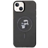 Apple iPhone 15 Karl Lagerfeld dėklas Karl&amp;Choupette Glitter MagSafe (KLHMP15SHGKCNOK) juodos spalvos