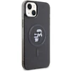 Apple iPhone 15 Karl Lagerfeld dėklas Karl&amp;Choupette Glitter MagSafe (KLHMP15SHGKCNOK) juodos spalvos