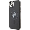 Apple iPhone 15 Karl Lagerfeld dėklas Karl&amp;Choupette Glitter MagSafe (KLHMP15SHGKCNOK) juodos spalvos