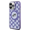 Karl Lagerfeld IML Monogram Karl &amp; Choupette Head MagSafe Apple iPhone 15 Pro Max - dėklas telefonui violetinės spalvos