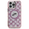Karl Lagerfeld IML Monogram Karl &amp; Choupette Head MagSafe - dėklas skirtas Apple iPhone 16 Pro pink