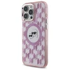 Karl Lagerfeld IML Monogram Karl &amp; Choupette Head MagSafe - dėklas skirtas Apple iPhone 16 Pro pink