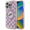 Karl Lagerfeld IML Monogram Karl &amp; Choupette Head MagSafe - dėklas skirtas Apple iPhone 16 Pro pink