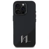 Karl Lagerfeld Silicone Shadow Metal Initial MagSafe - dėklas skirtas Apple iPhone 16 Pro juodos spalvos